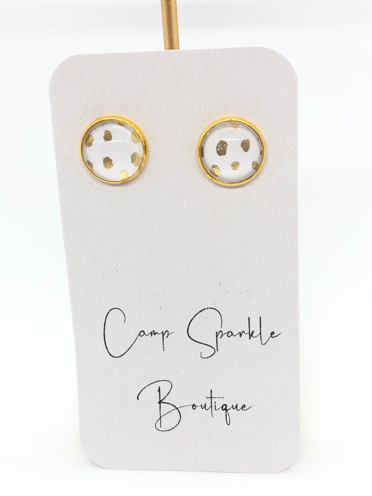 Gold dot earrings-posts