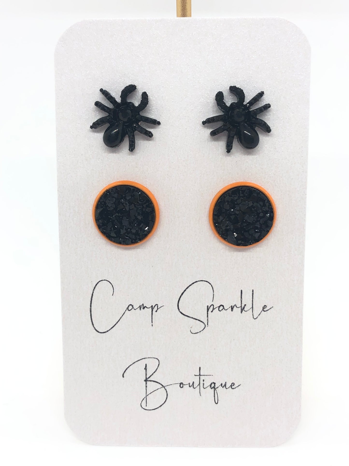 Spider earrings-posts-double set