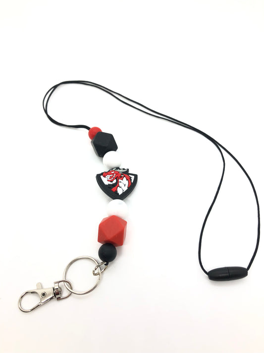 Swartz Creek Dragons lanyard-silicone