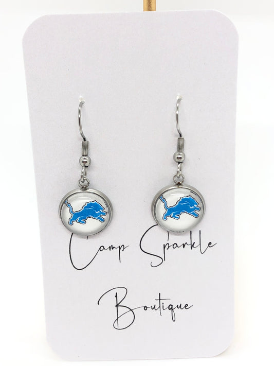 Detroit Lions earrings-hook