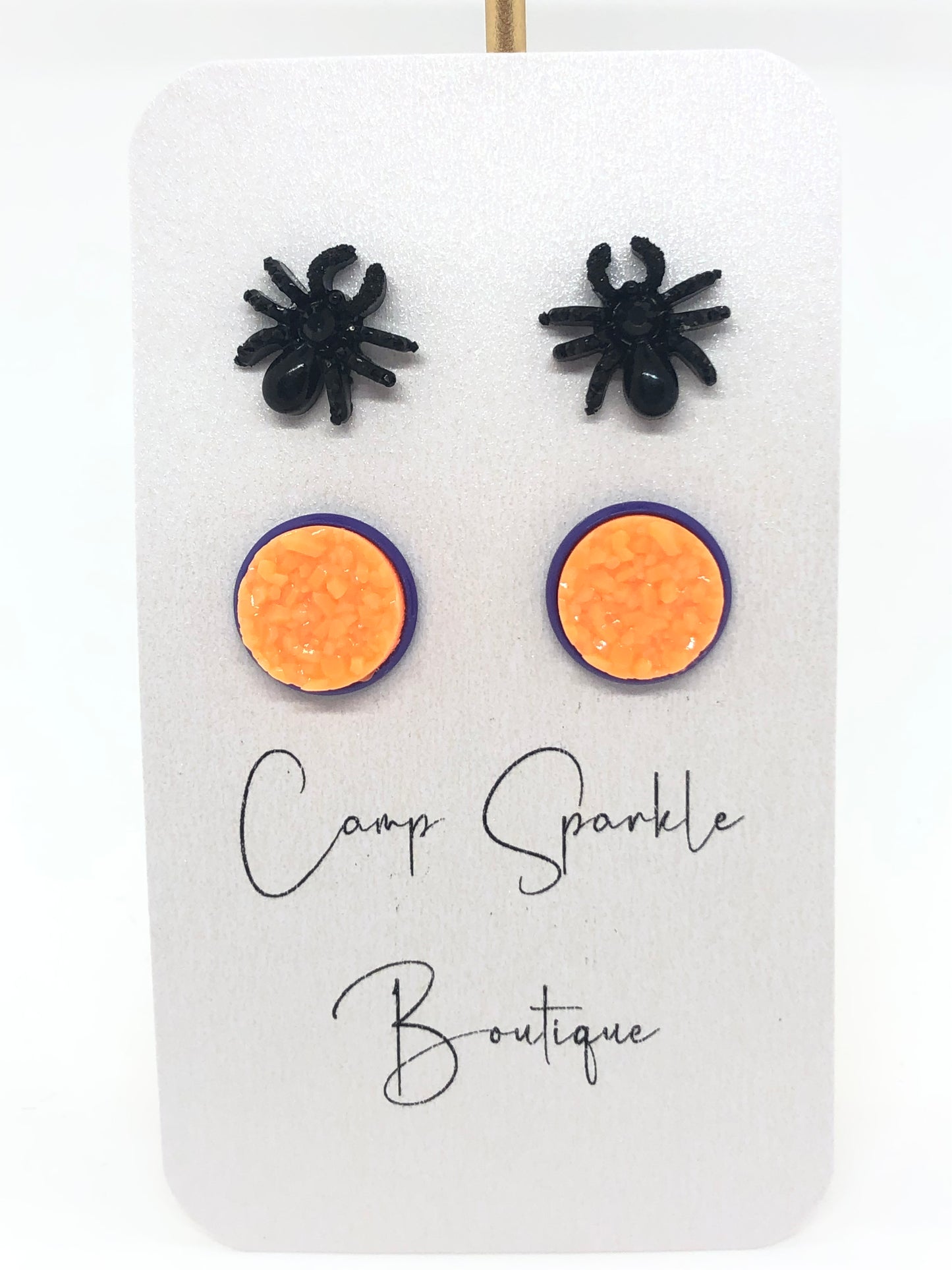 Spider earrings-posts-double set