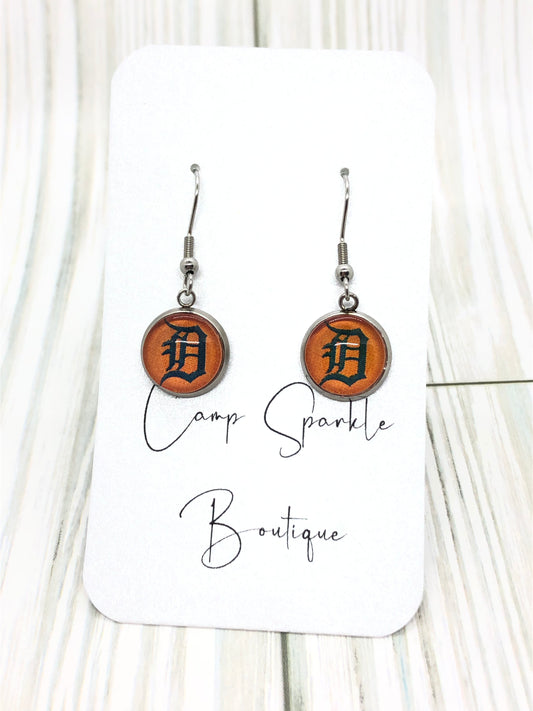 Detroit Tigers earrings-hook