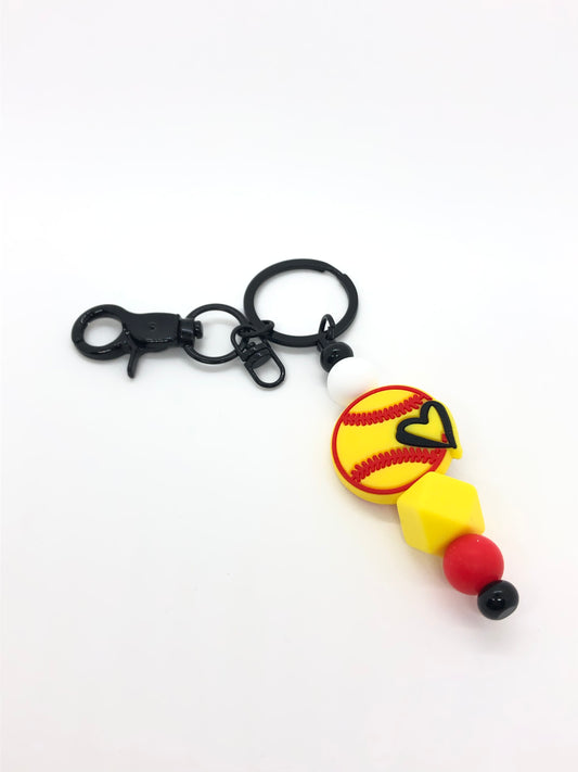 Softball keychain